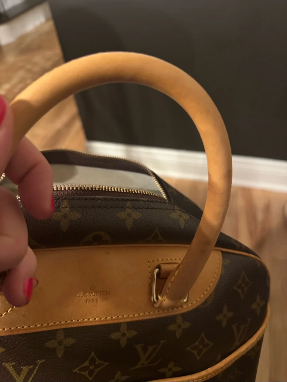 Louis Vuitton Deauvulle Brown Monogram Canvas Top-Handle Bag